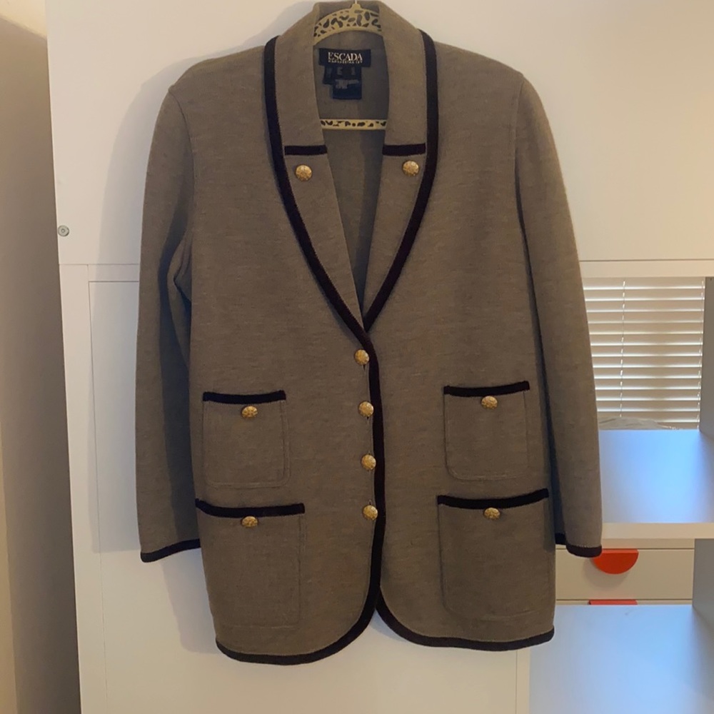 ESCADA size 40 wool suit jacket